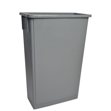 Janitorial 23 Gallon Black Slim Rectangular Trash Can