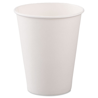 Solo Cup Single-Sided Poly Paper Hot Cups 12 oz. White