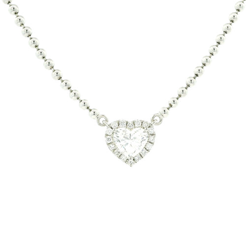 Elegant Heart-Shaped Diamond Necklace 560-11664