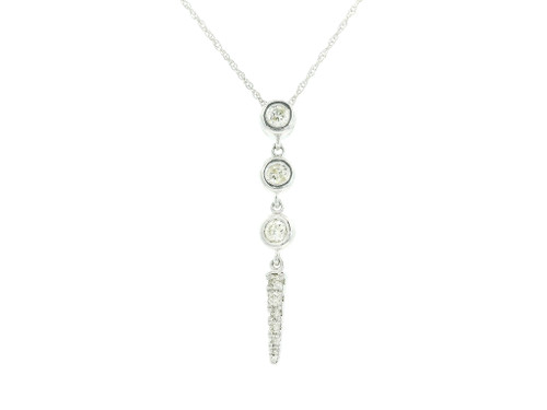 Elegant Diamond Drop Pendant Necklace SIM-10668