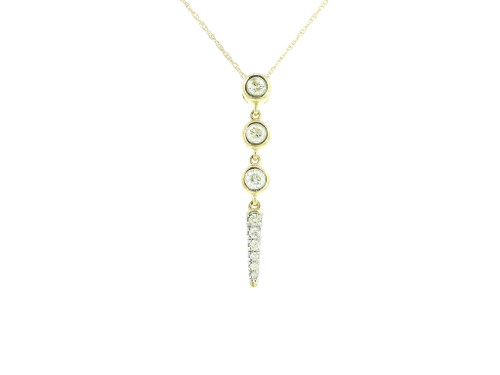 Elegant Diamond Drop Pendant Necklace SIM-10662