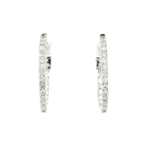 Elegant Diamond Hoop Earrings SIM-10674
