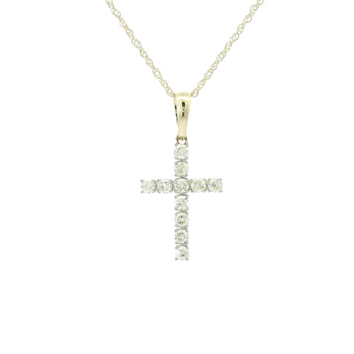 Elegant Diamond Cross Pendant SIM-10702
