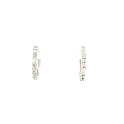 Elegant Diamond Hoop Earrings SIM-10691