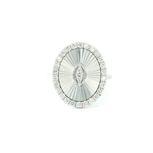 DOVES White Gold Cocktail Ring with Round Cut Diamonds DOV-10128