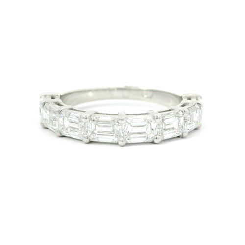 White Gold Ring with Emerald-Cut Diamonds RBS-11440 White Gold Ring with Emerald-Cut Diamonds RBS-11440