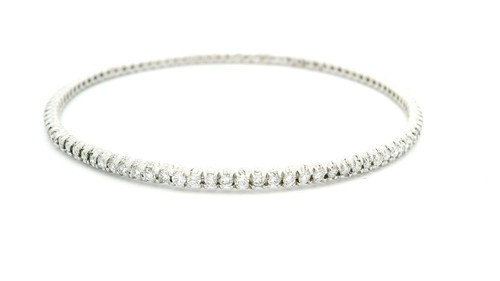 14k White Gold Diamond Bangle Bracelet DBG-10133
