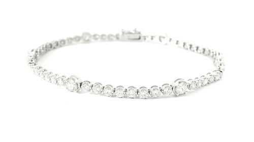 Elegant 14k White Gold Diamond Tennis Bracelet DTB-10730