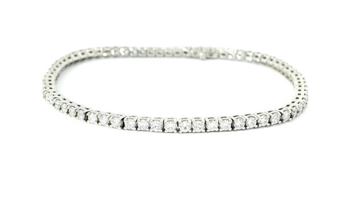 14k White Gold 3ct Diamond Tennis Bracelet GBC-12773