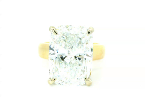 Cushion-Cut Lab-Grown Diamond Ring in 14K Yellow Gold LGD-10175