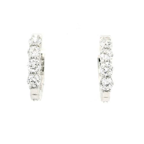 Lab Grown Diamond Hoop Earrings in White Gold LGD-10242