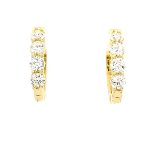 14kt Yellow Gold Lab Grown Diamond Hoop Earrings LGD-10241