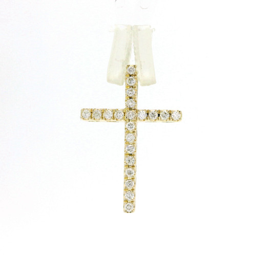 Diamond Cross Pendant in 14kt Yellow Gold GBC-13264