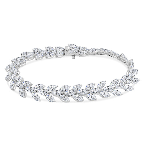 Breathtaking Fine Quality Marquis Diamond Bracelet 18k White Gold DTB-10737