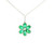 Elegant Emerald Flower Pendant