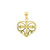 Elegant Heart-Shaped Cross Pendant GLD-11178