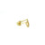 Elegant Gold Diamond Circle Stud Earrings SIM-10682