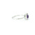 White Gold Cocktail Ring with Square Amethyst