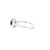 White Gold Cocktail Ring with Square Amethyst