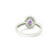 White Gold Ring with Oval Amethyst and Diamonds GBC-13218