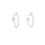 White Gold In/Out Hoop Earrings with Round Brilliant Diamonds GBC-13198