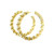 Yellow Gold In/Out Hoop Earrings with Round Brilliant Cut Diamonds GBC-13196