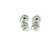 Oval Blue Sapphires and Diamond Halo Stud Earrings GBC-13205