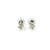 White Gold Stud Earrings with Round Rubies and Diamonds GBC-13216