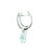 White Gold Dangle Earrings with Heart-Shaped Blue Topaz and Diamonds GBC-13201