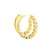Yellow Gold In/Out Hoop Earrings with Round Brilliant Diamonds