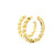 Yellow Gold In/Out Hoop Earrings with Round Brilliant Diamonds