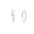 White Gold In/Out Hoop Earrings with Round Brilliant Cut Diamonds GBC-13207