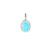 White Gold Pendant with Blue Oval Cabochon Opal and Diamonds GBC-13183