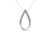 White Gold Diamond Teardrop Pendant Necklace GBC-13194