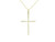 Yellow Gold Diamond Cross Pendant Necklace GBC-13192