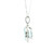 Pear-Shaped Blue Topaz and Diamond Pendant Necklace GBC-13171