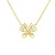 Yellow Gold Butterfly Necklace with Round Cut Diamonds GBC-13166