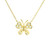 Yellow Gold Butterfly Necklace with Round Cut Diamonds GBC-13166