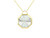 DOVES Yellow and White Gold Necklace with Round Brilliant Diamond DOV-10124