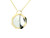 DOVES Yellow and White Gold Necklace with Round Brilliant Diamond DOV-10124