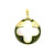 DOVES Yellow Gold Pendant with Round Brilliant Diamonds and Carved Mother of Pearl DOV-10127
