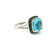 Silver Cocktail Ring with Cushion-Cut Blue Topaz and Blue Diamonds RPG-10330