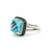 Silver Cocktail Ring with Cushion-Cut Blue Topaz and Blue Diamonds RPG-10330