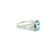 White Gold Multi-Stone Ring with Round Blue Zircon RSP-10218