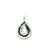 White Gold Pendant with Bluish-Green and White Diamonds SGB-10054