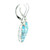White Gold Dangle Earrings with Blue Topaz and Diamonds MEM-10112