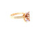Rose Gold Ring with Cushion-Cut Pink Amethyst and Diamond Gemstones LJI-10037
