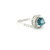 White Gold Cocktail Ring with Blue Topaz and Diamonds LJI-10033
