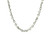 14k White Gold Textured Rolo Link Necklace GLD-11181