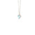 Round Blue Topaz 14k White Gold Necklace 570-10431